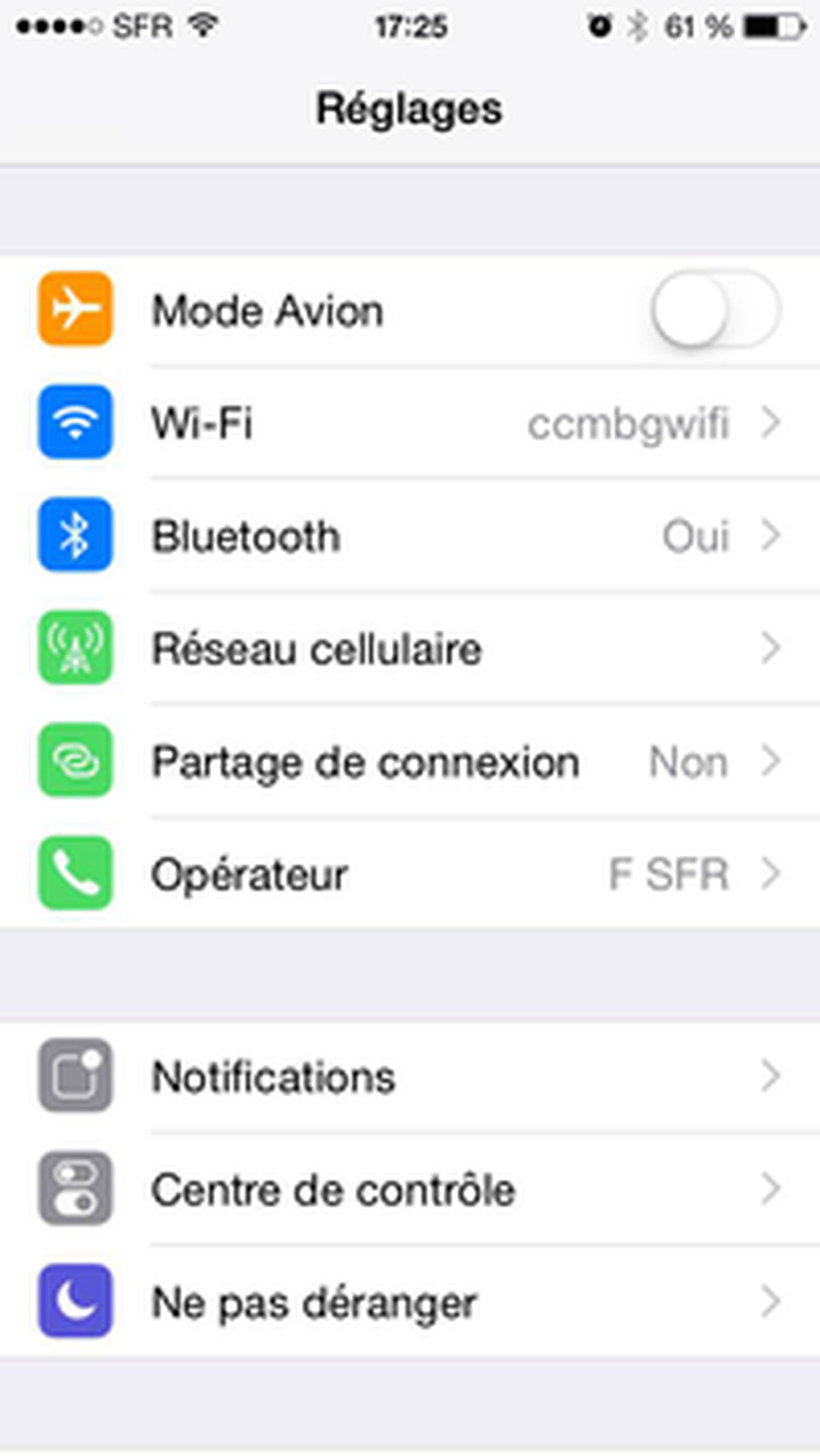 Désactiver les données cellulaires iPhone