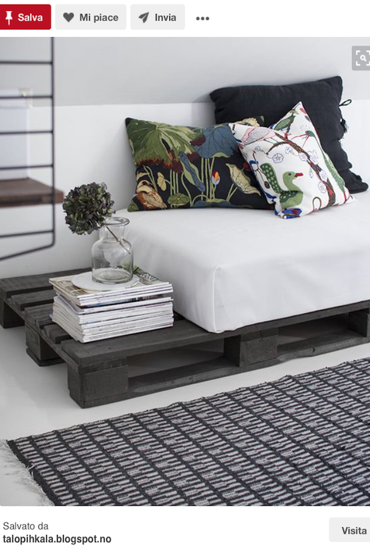 Mobili con pallet: larredamento design Letto coi bancali