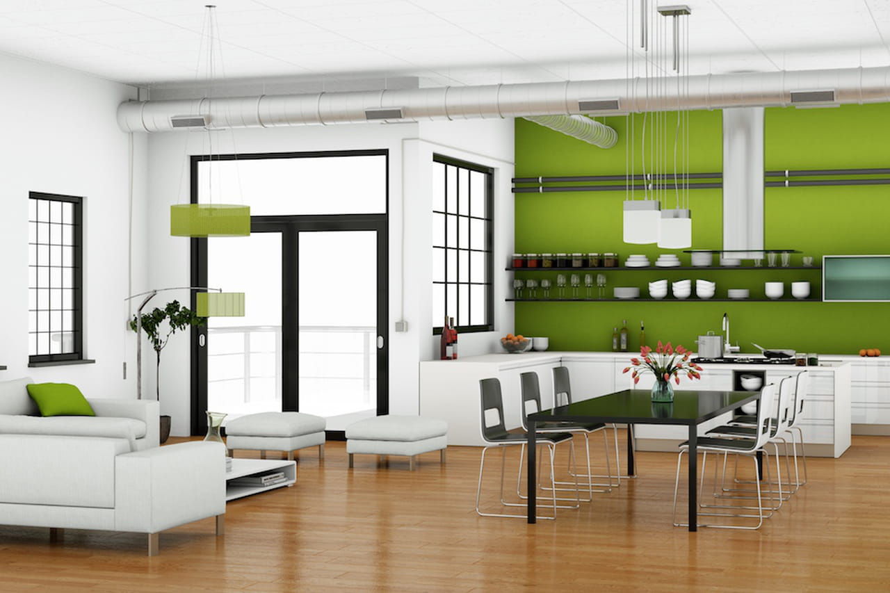 Colori freddi: verde e blu per case (extra)chic Colore verde pareti