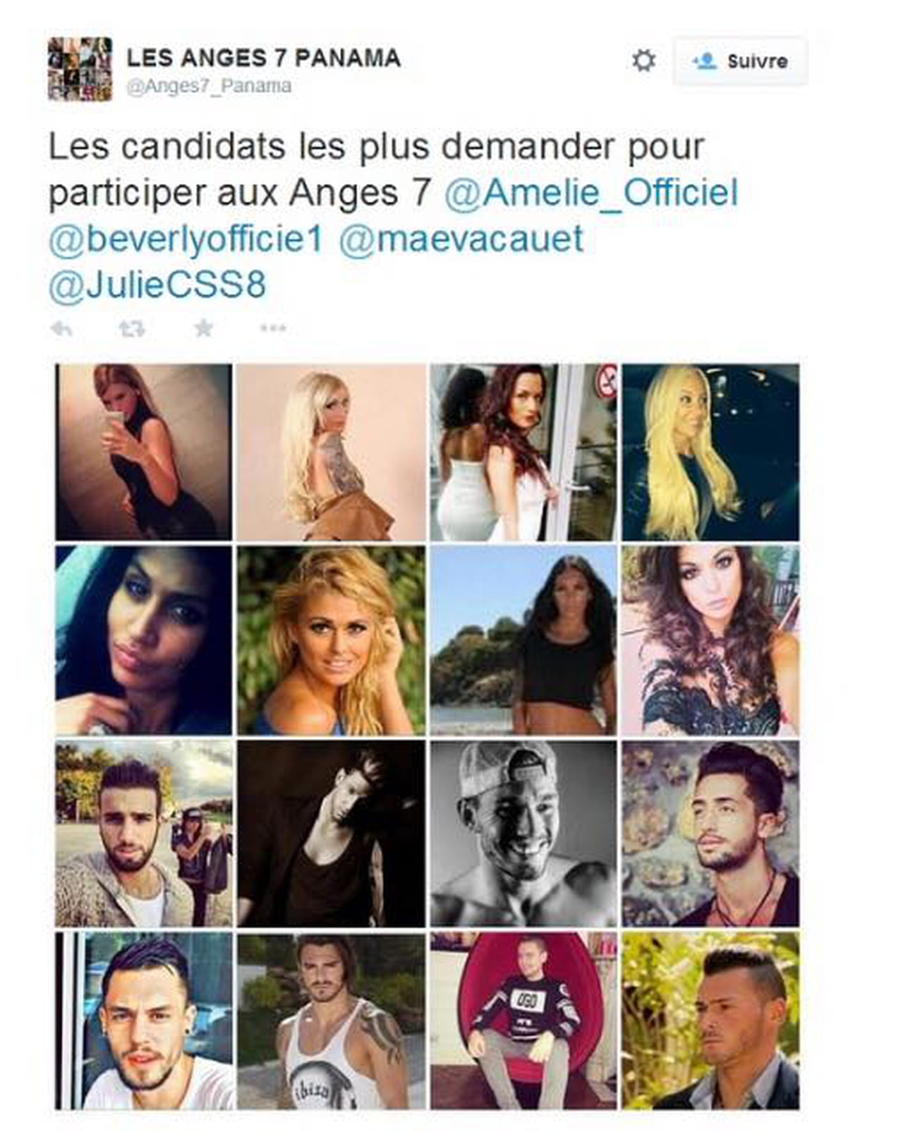 Les candidats favoris pour intégrer les Anges 7