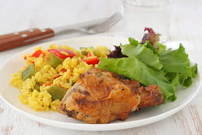 طريقة عمل طبق الأرز بالخضار والدجاج