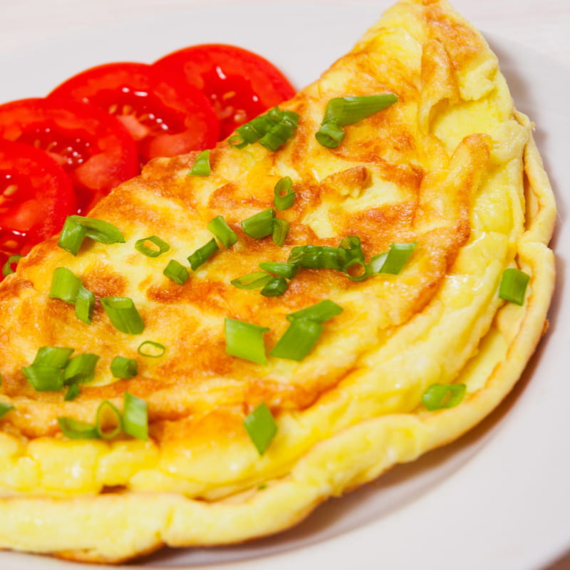 Receita Omelete de queijo